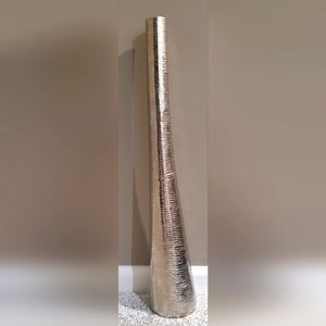 Unique Tall Handmade Silver Vintage Vase